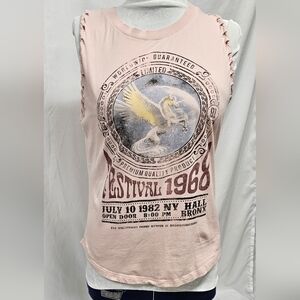 Forever 21 Pink Graphic Tank Top